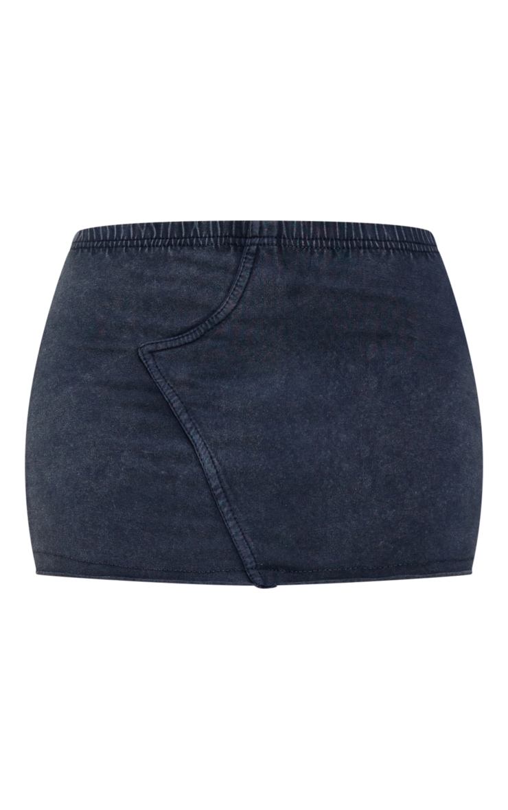 Petite Charcoal Acid Wash Micro Mini Skirt image 1