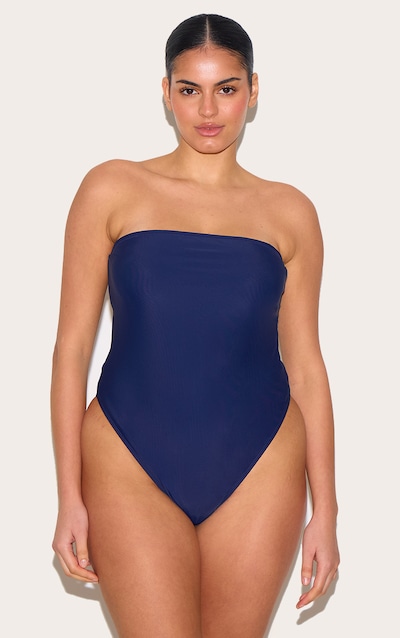 Plus Maillot de bain bleu marine sans bretelles