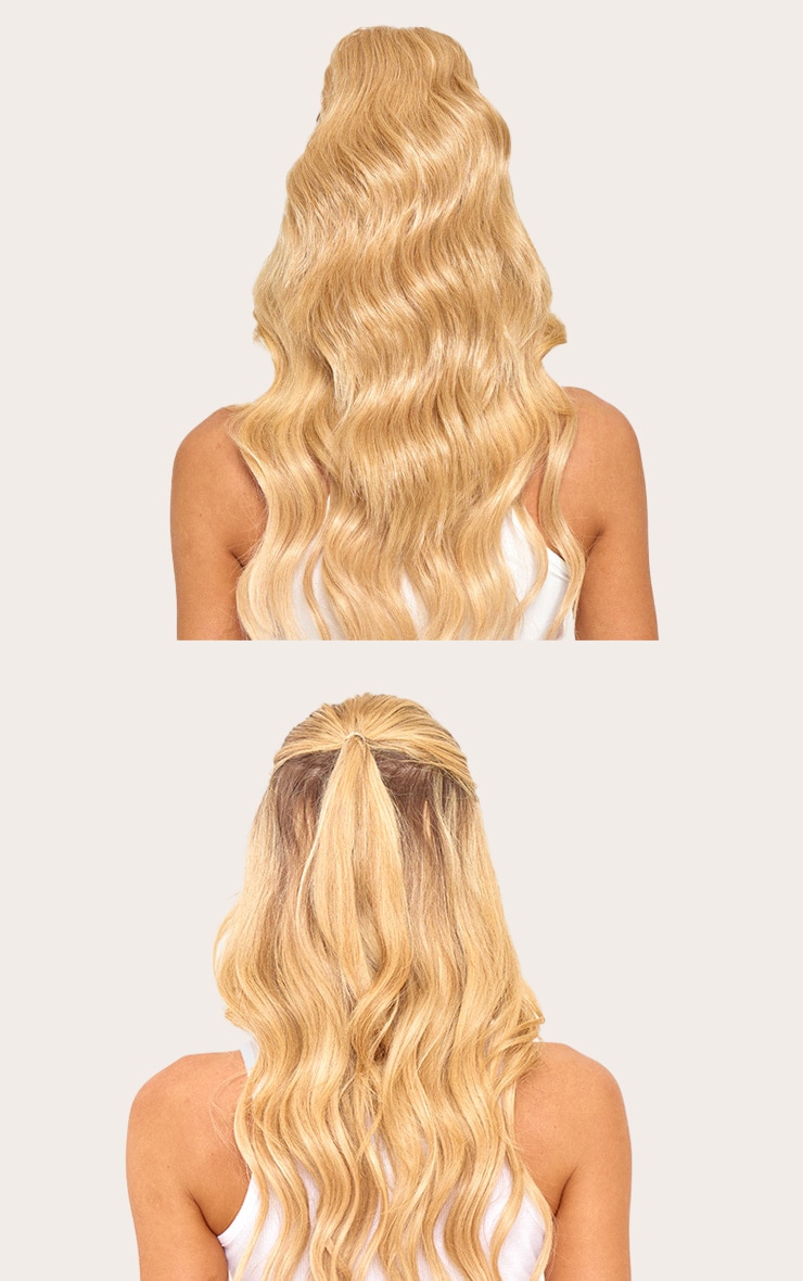 Lullabellz Brushed Out Wave 16" Claw Clip Pony in Honey Blonde image 4