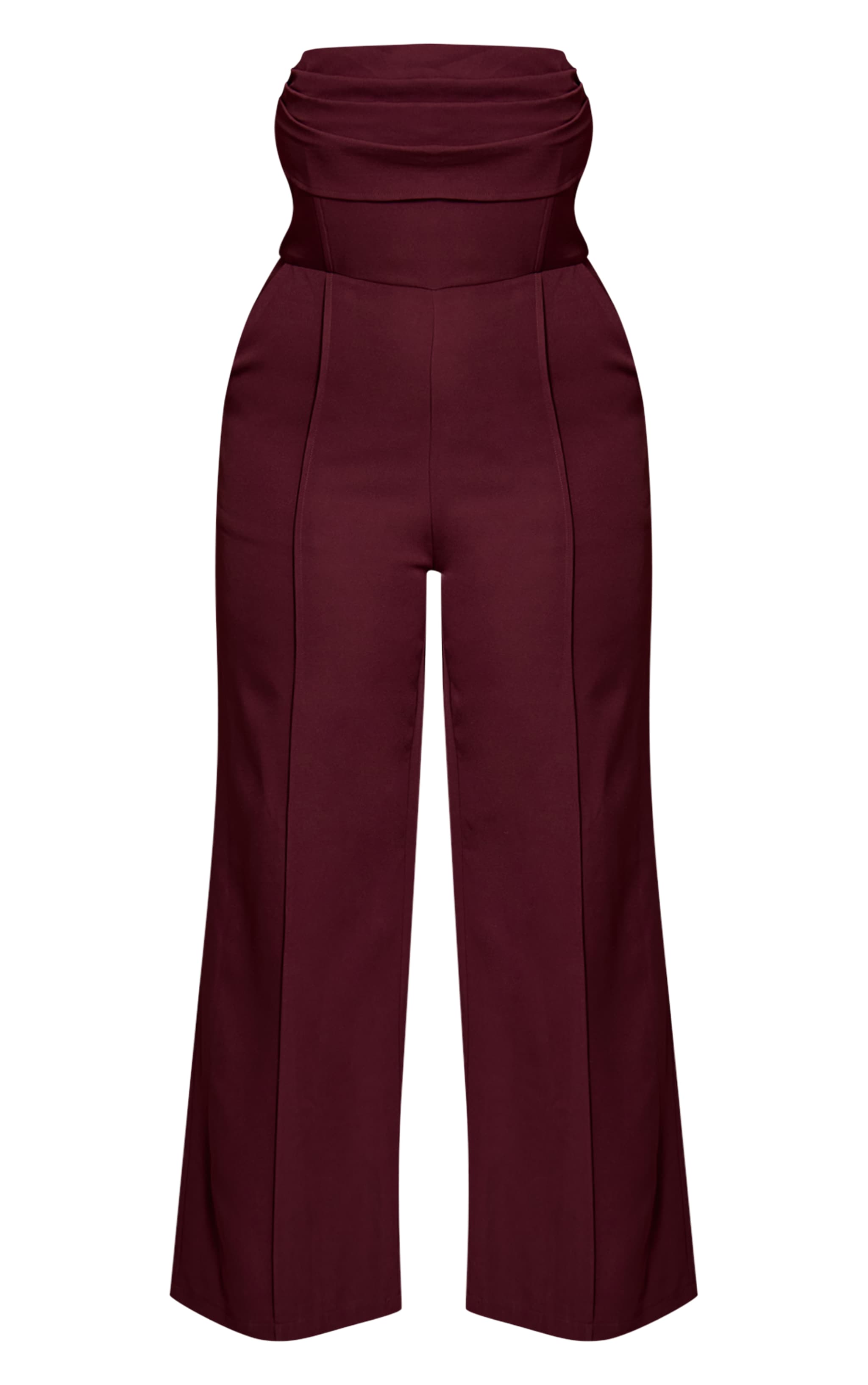Plus Plum Bandeau Cowl Neck Pocket Detail Jumpsuit image 5