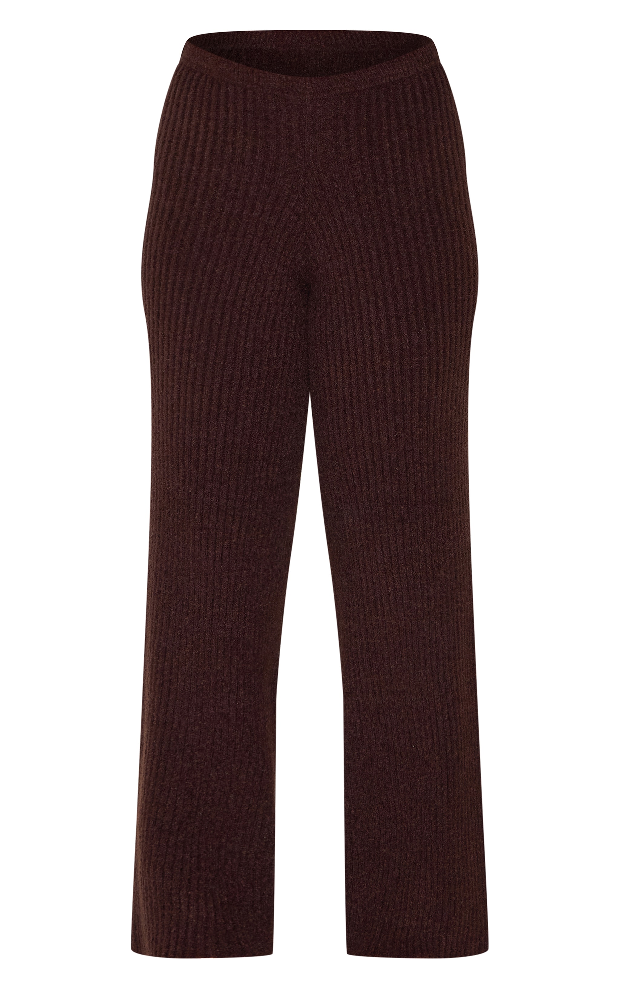 Plus Chocolate Rib Boucle Knit Wide Leg Pants image 5