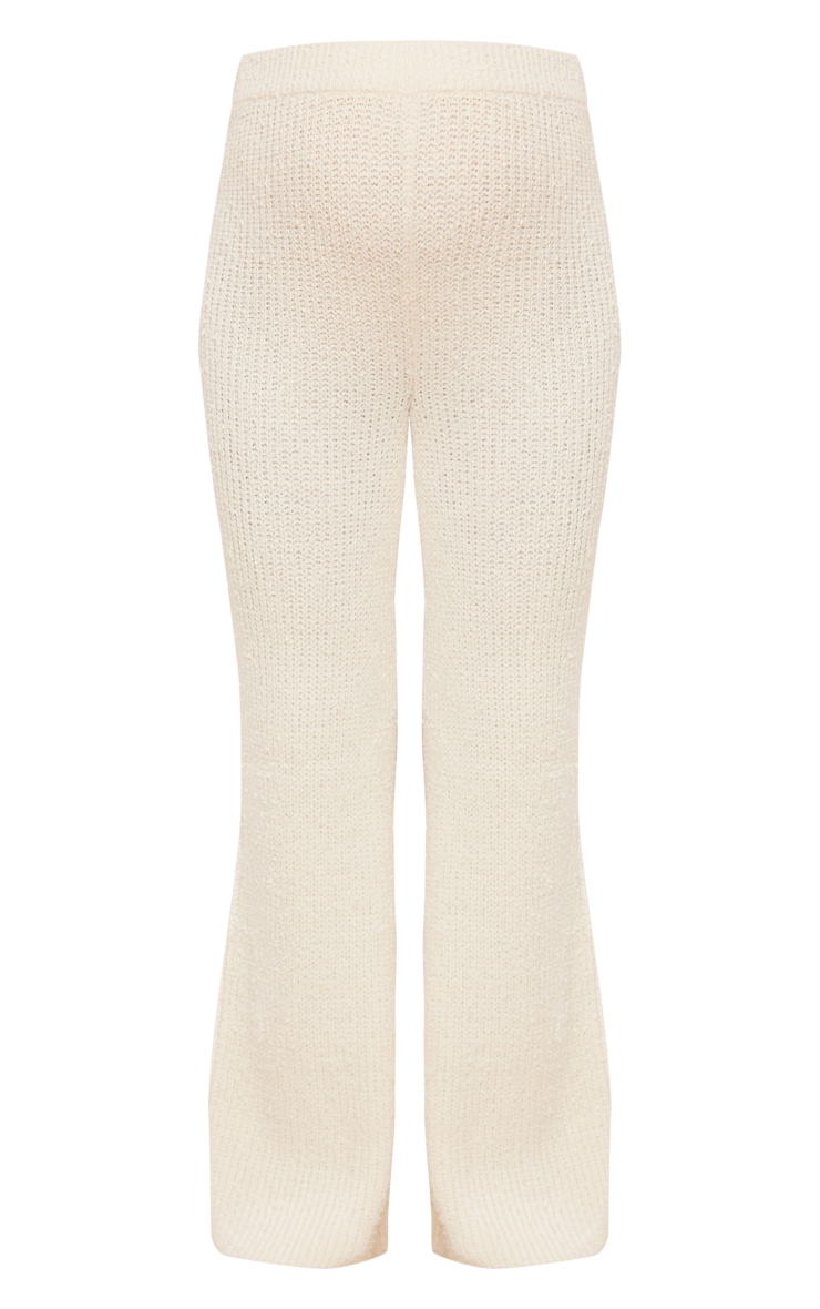 Maternity Cream Popcorn Knitted High Waisted Pants image 5