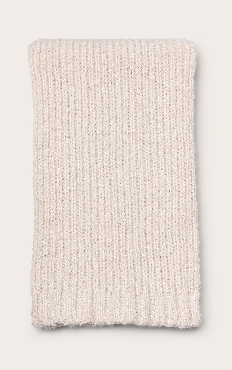 Cream Bobble Knit Scarf image 2