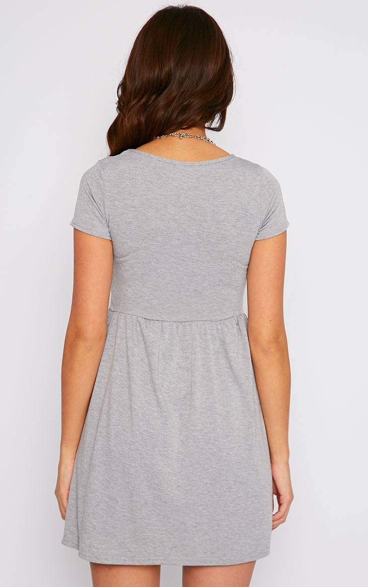 Basic Grey Skater Dress Dresses PrettyLittleThing