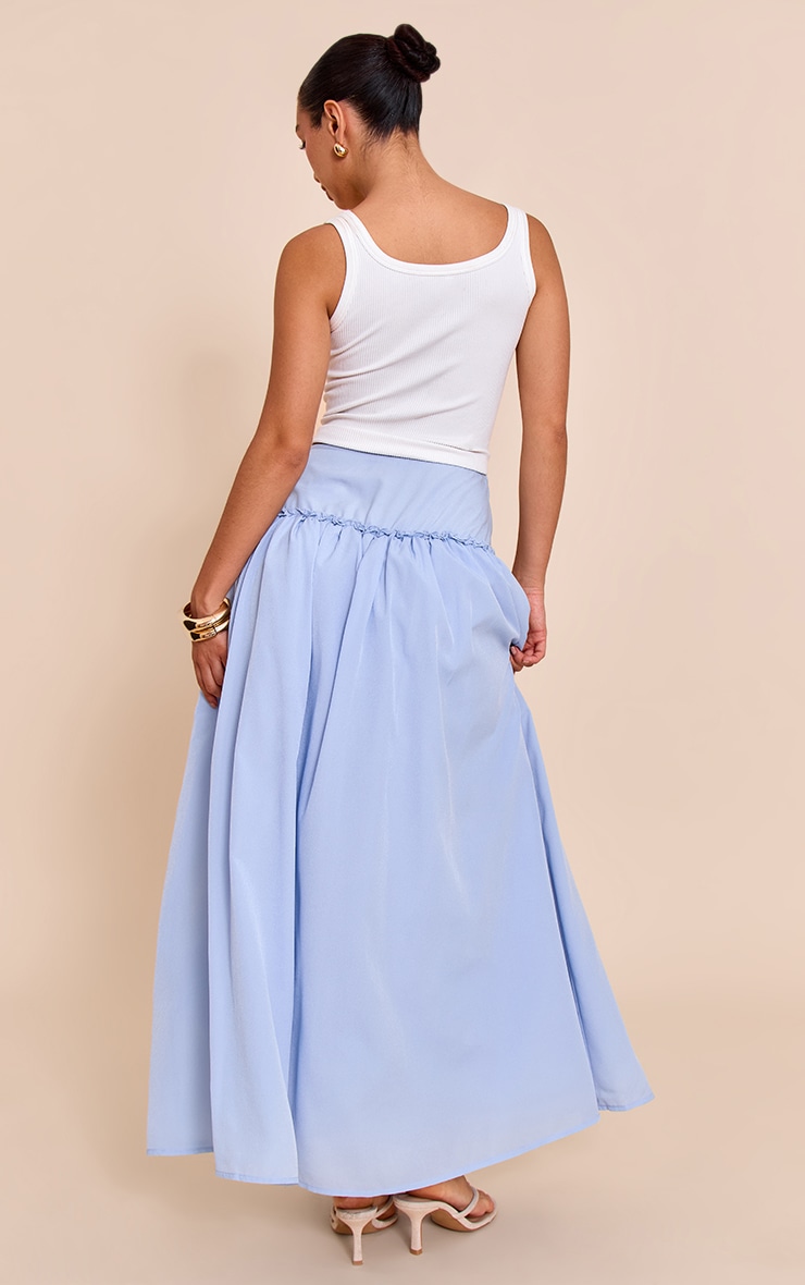 Jupe longue volumineuse bleu clair image 3