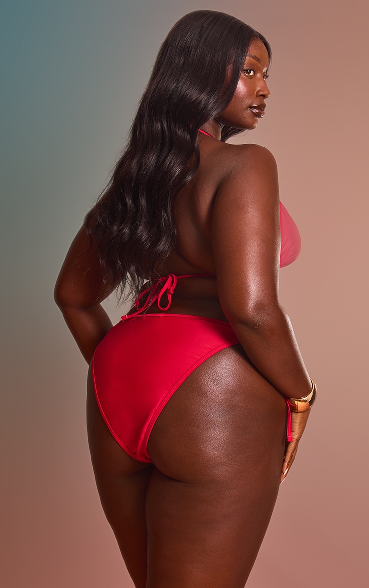 Plus Mix & Match Red Triangle Bikini Top image 2