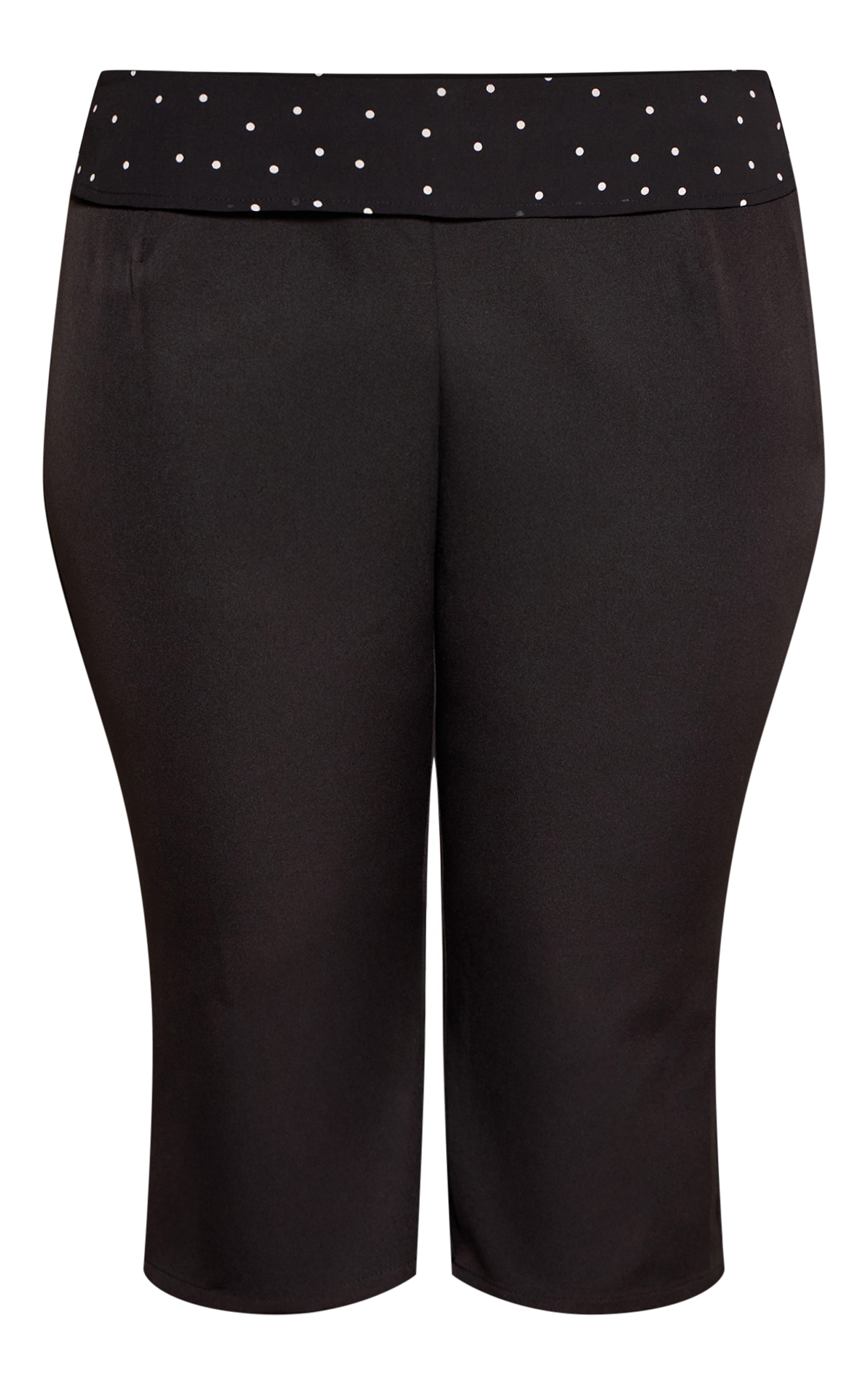 Shape Black Polka Dot Waistband Capri Tailored Pants image 5