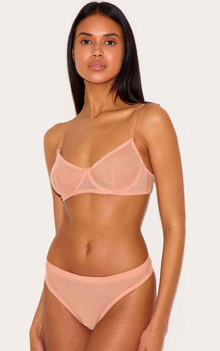 Nude Mesh Underwired Bra image 4