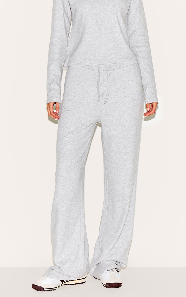Light Grey Low Rise Super Soft Straight Leg Pants image 2