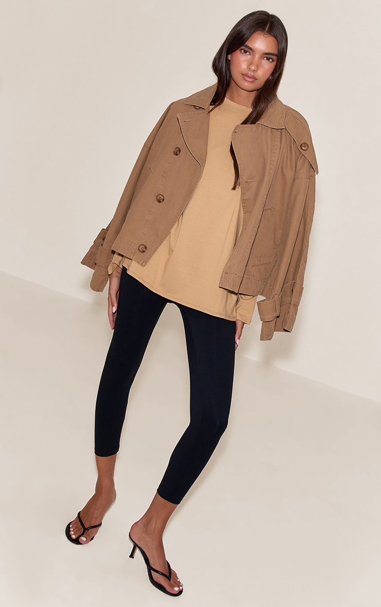 Stone Cotton Basic Oversized Long Sleeve T-shirt image 3