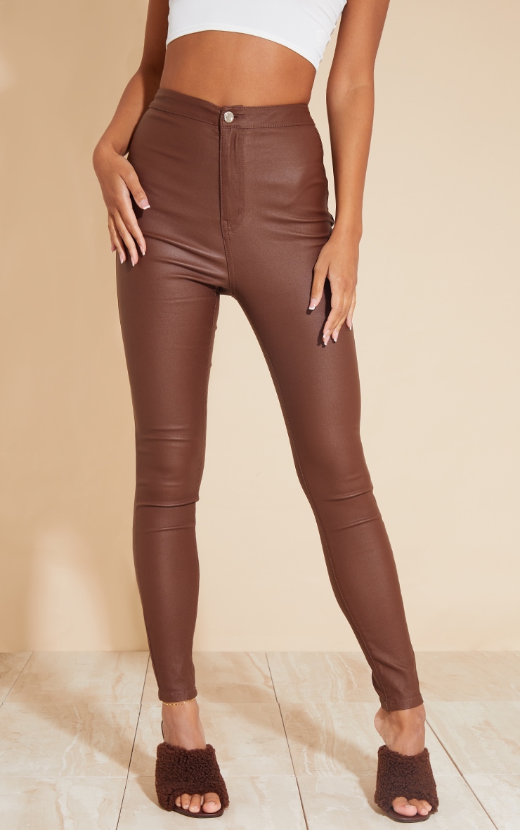 Chocolate  Disco Coated  Jeans image 2