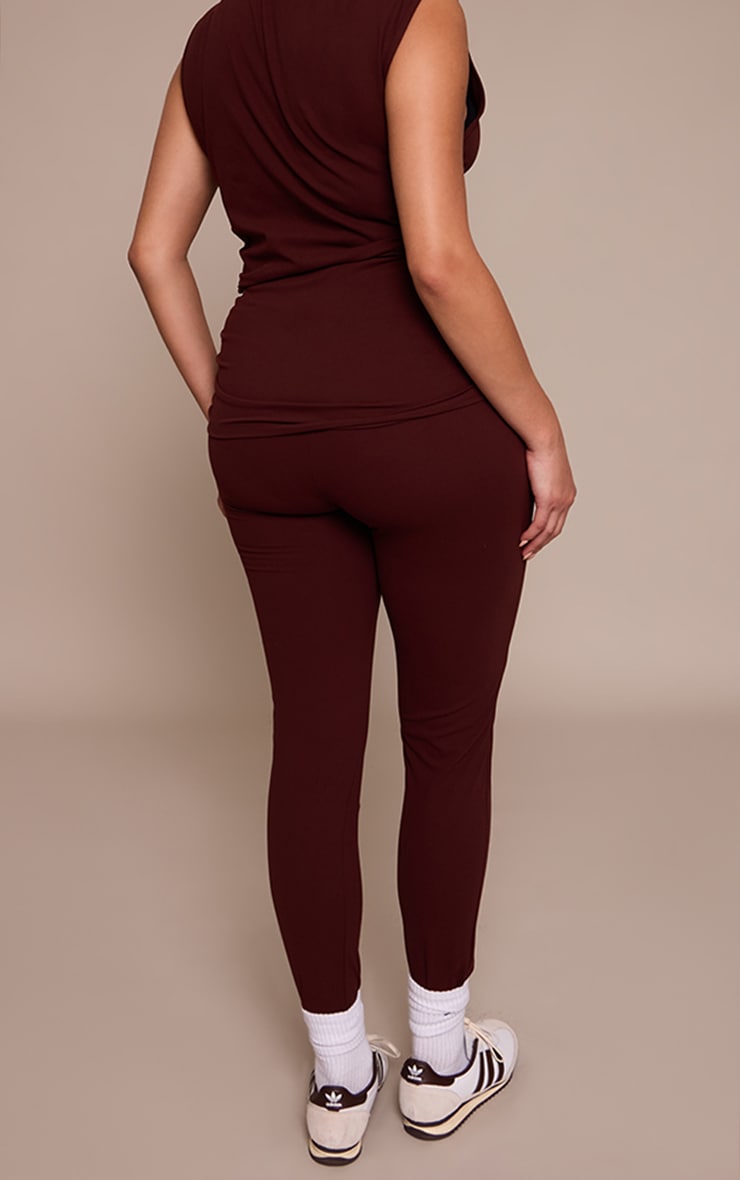 Plus Chocolate Sculpt Ruched Leggings  image 3