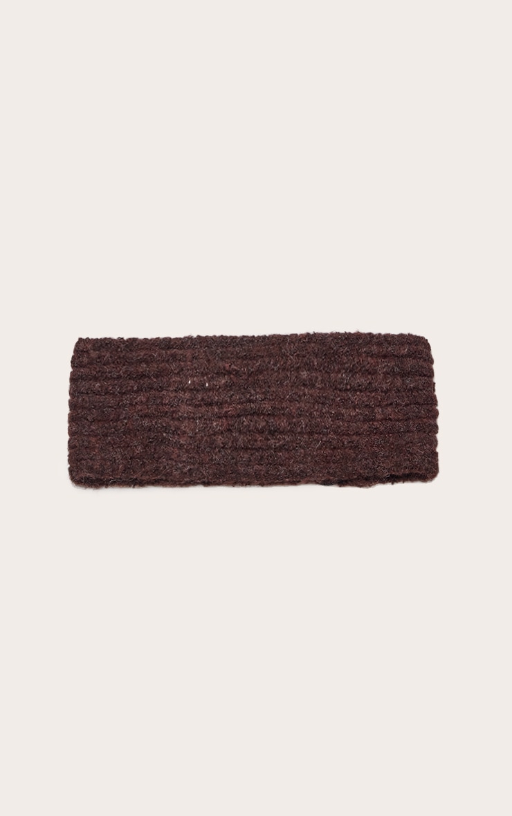 Chocolate Brushed Knit Headband image 2