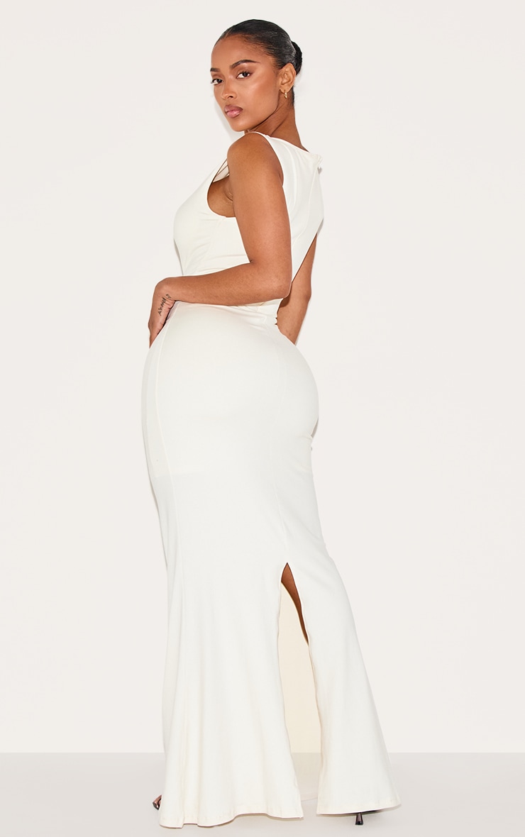 Shape Robe longue en Sculpt blanc à doublure gainant intégrée et col bateau image 2