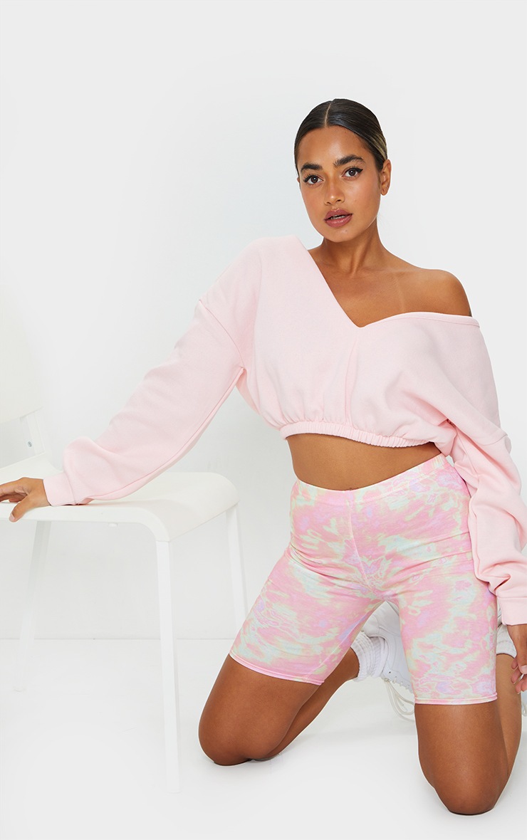 Petite Pastel Tie Dye Jersey Cycle Short
