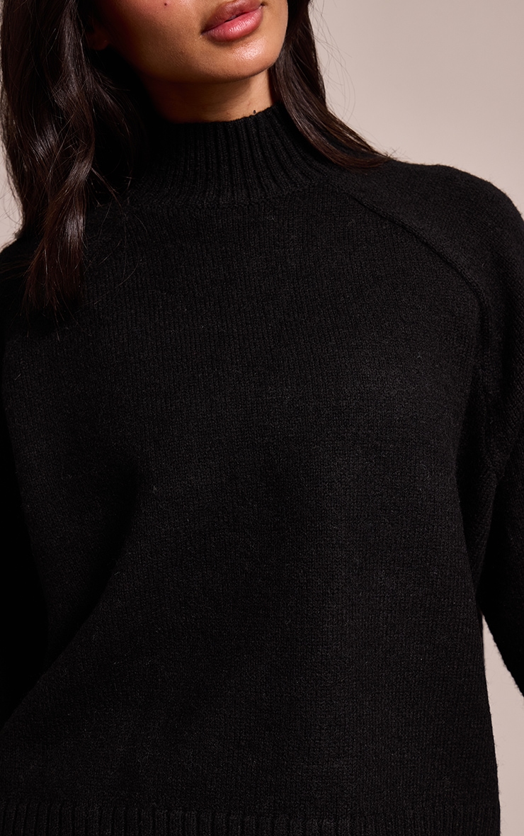 Petite Black Knit Turtleneck Sweater image 4