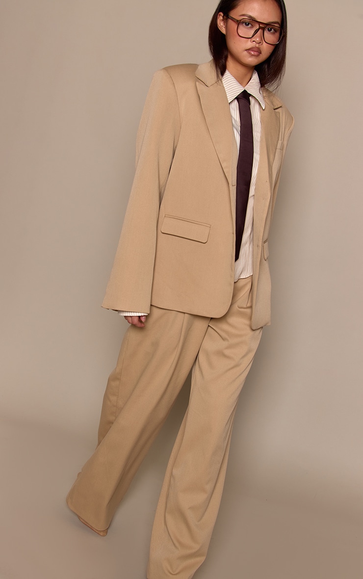 Stone Tailored Woven Wide Leg Pleated Pant image 4