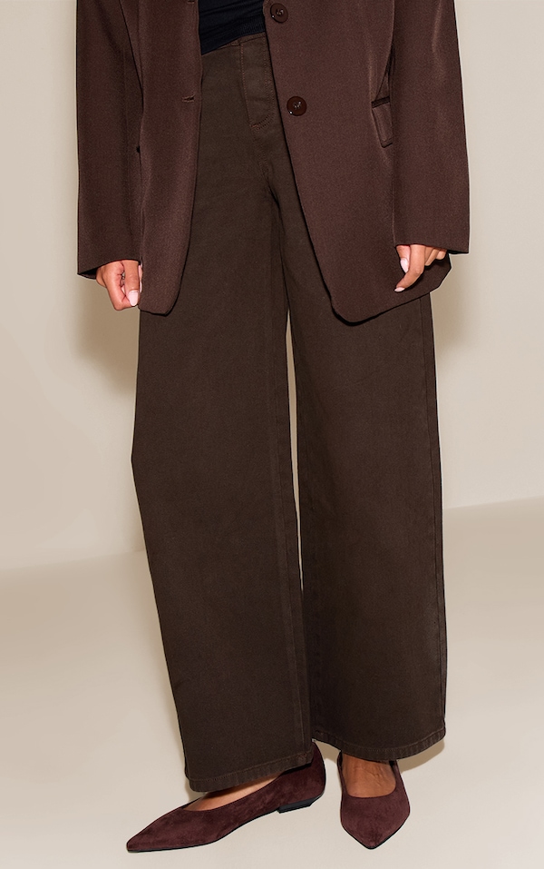 Chocolate Faux Suede Point Toe Ballet Flats