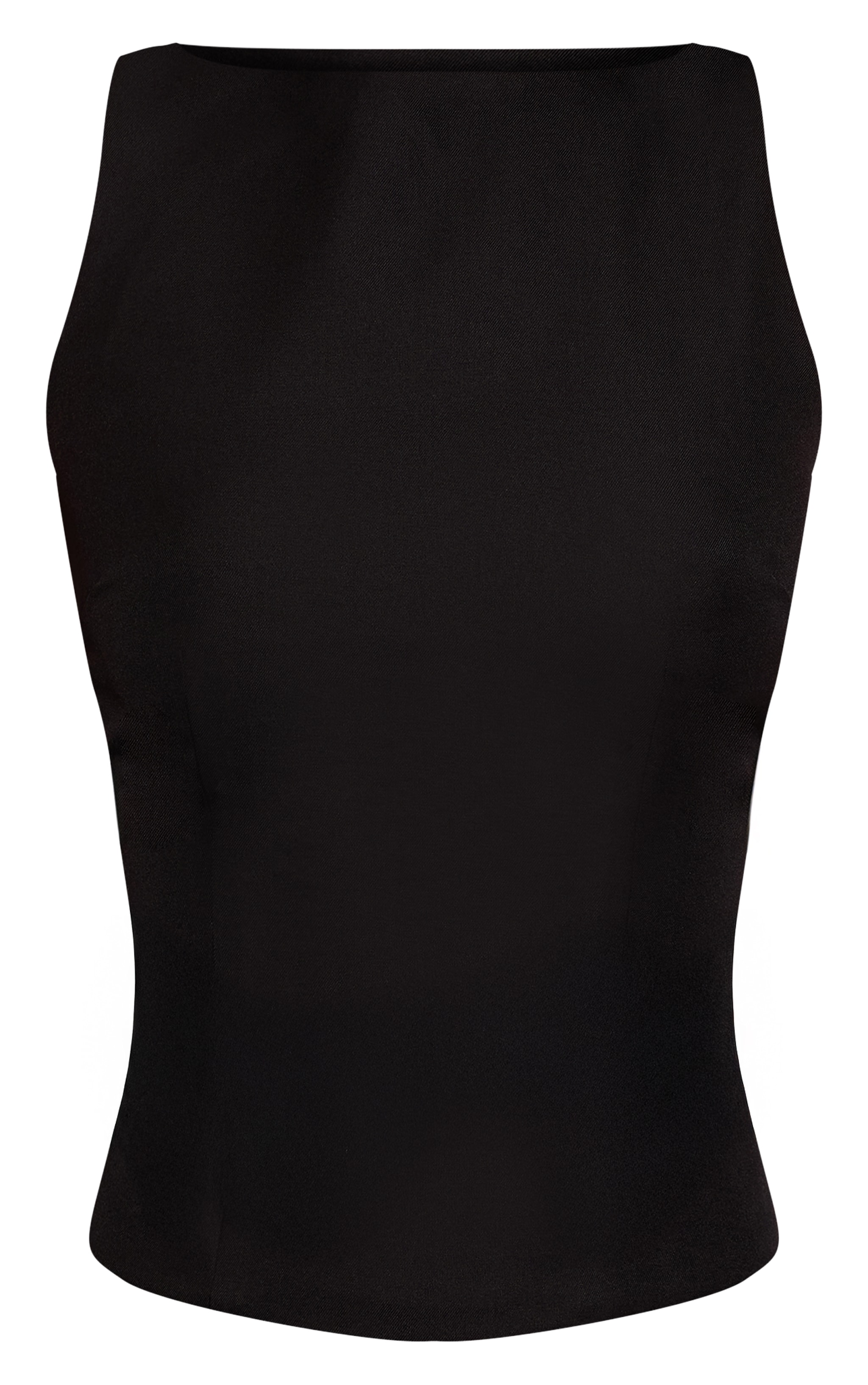 Black Racer Neck Detail Top image 5