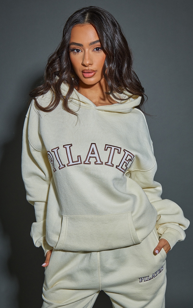 Petite Oatmeal Pilates Hoodie image 3