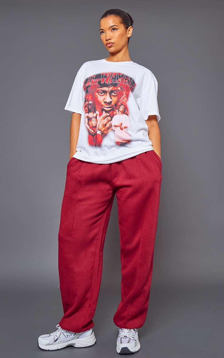 White Lil Wayne Printed Oversized T-shirt image 3