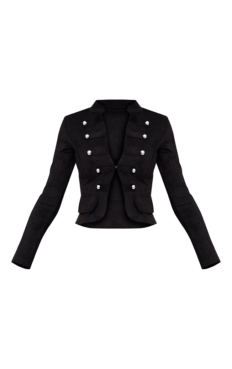 Black Faux Suede Military Jacket. Coats & Jackets PrettyLittleThing USA