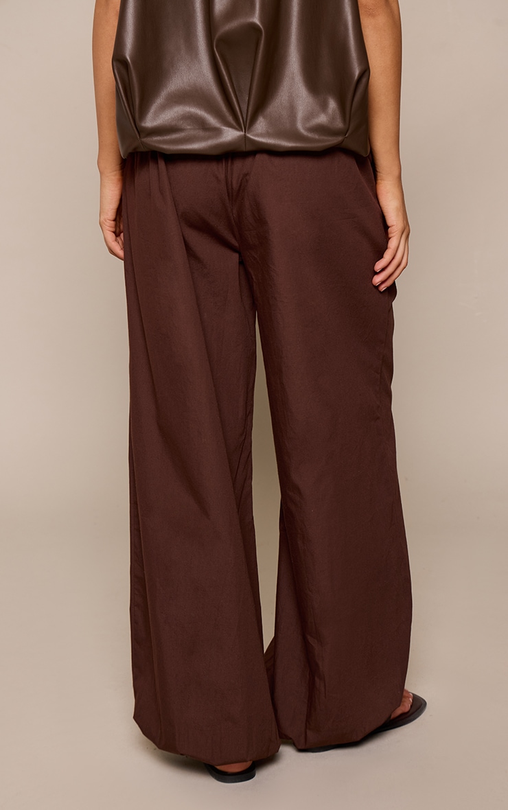 Chocolate Cotton Boxer Detail Balloon Pants image 3