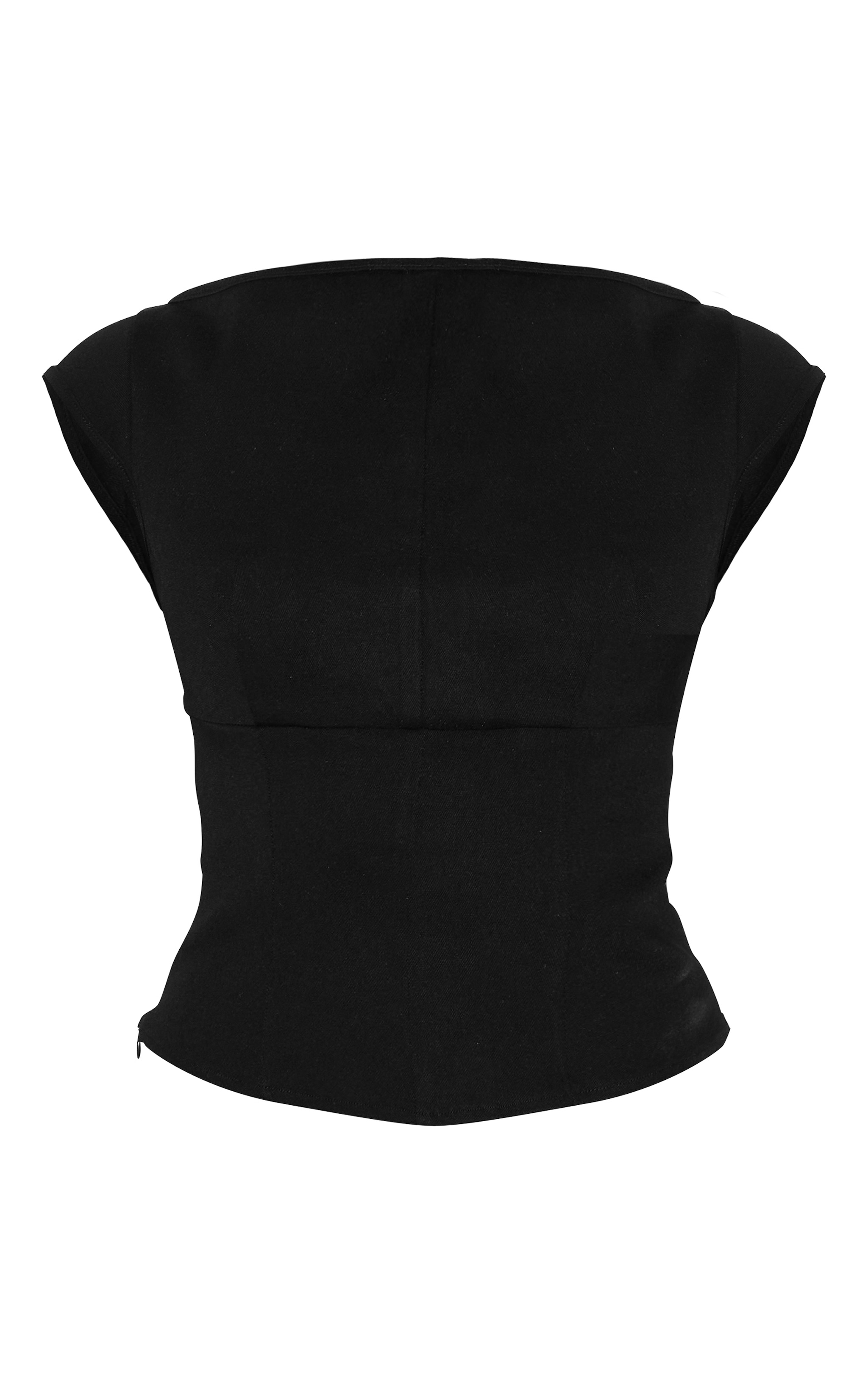 Corset structuré tissé stretch noir image 5