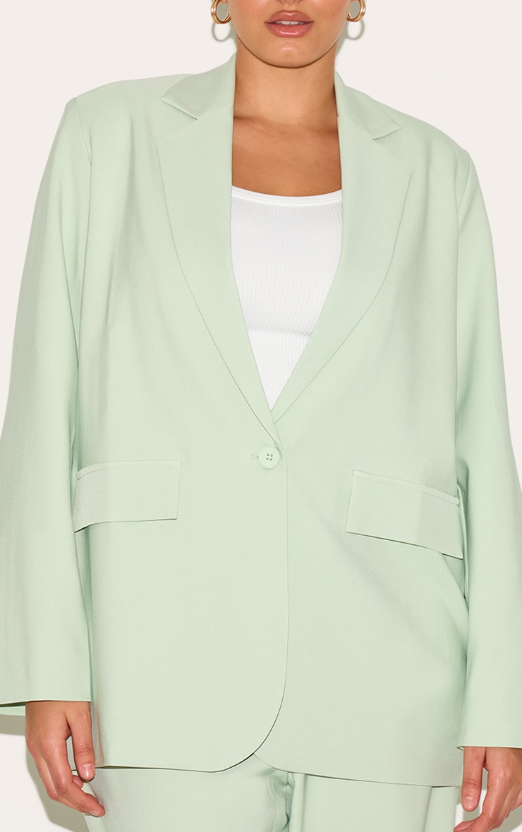 Plus Sage Tailored Structured Blazer image 4