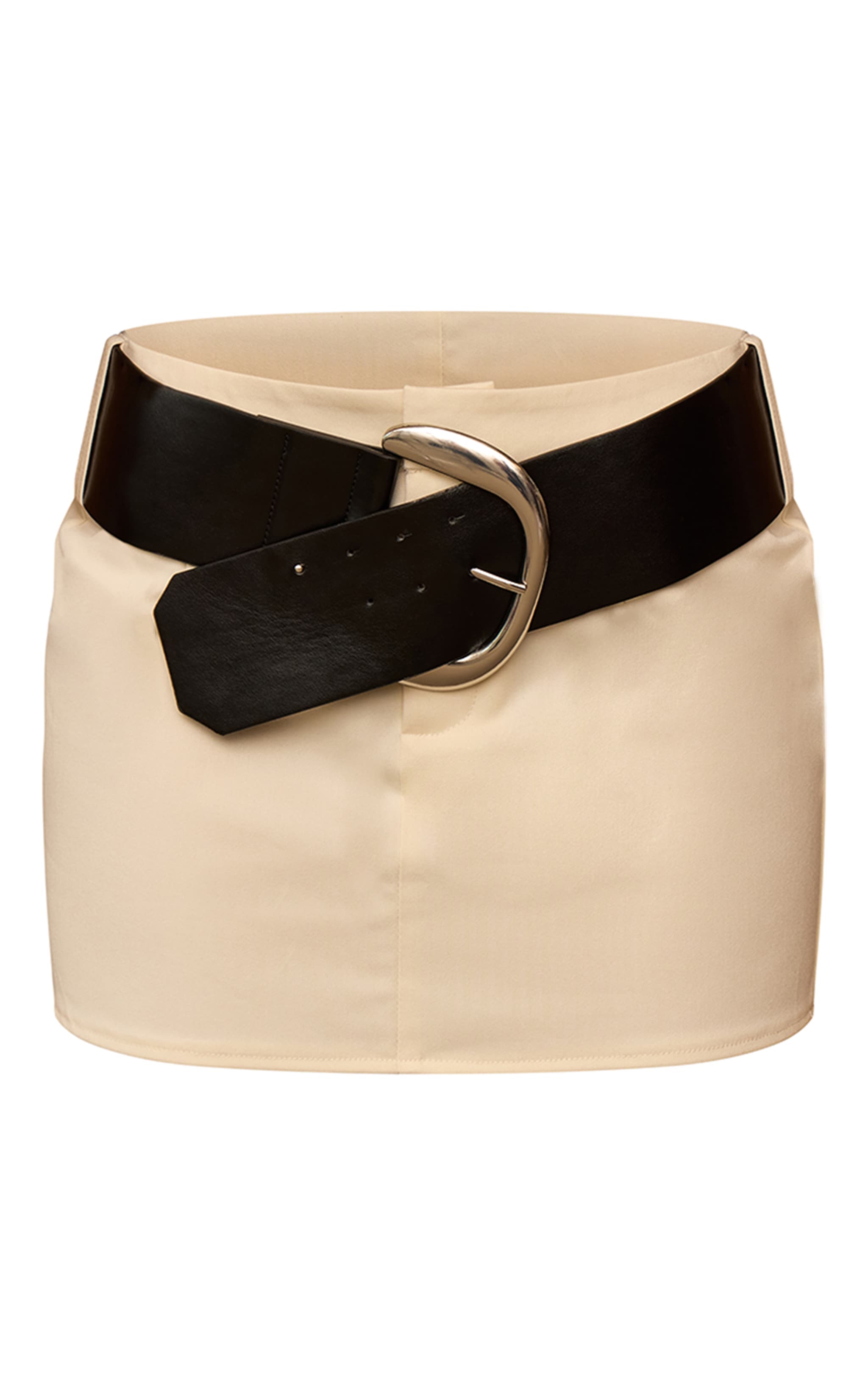 Mini-jupe crème à ceinture épaisse image 6