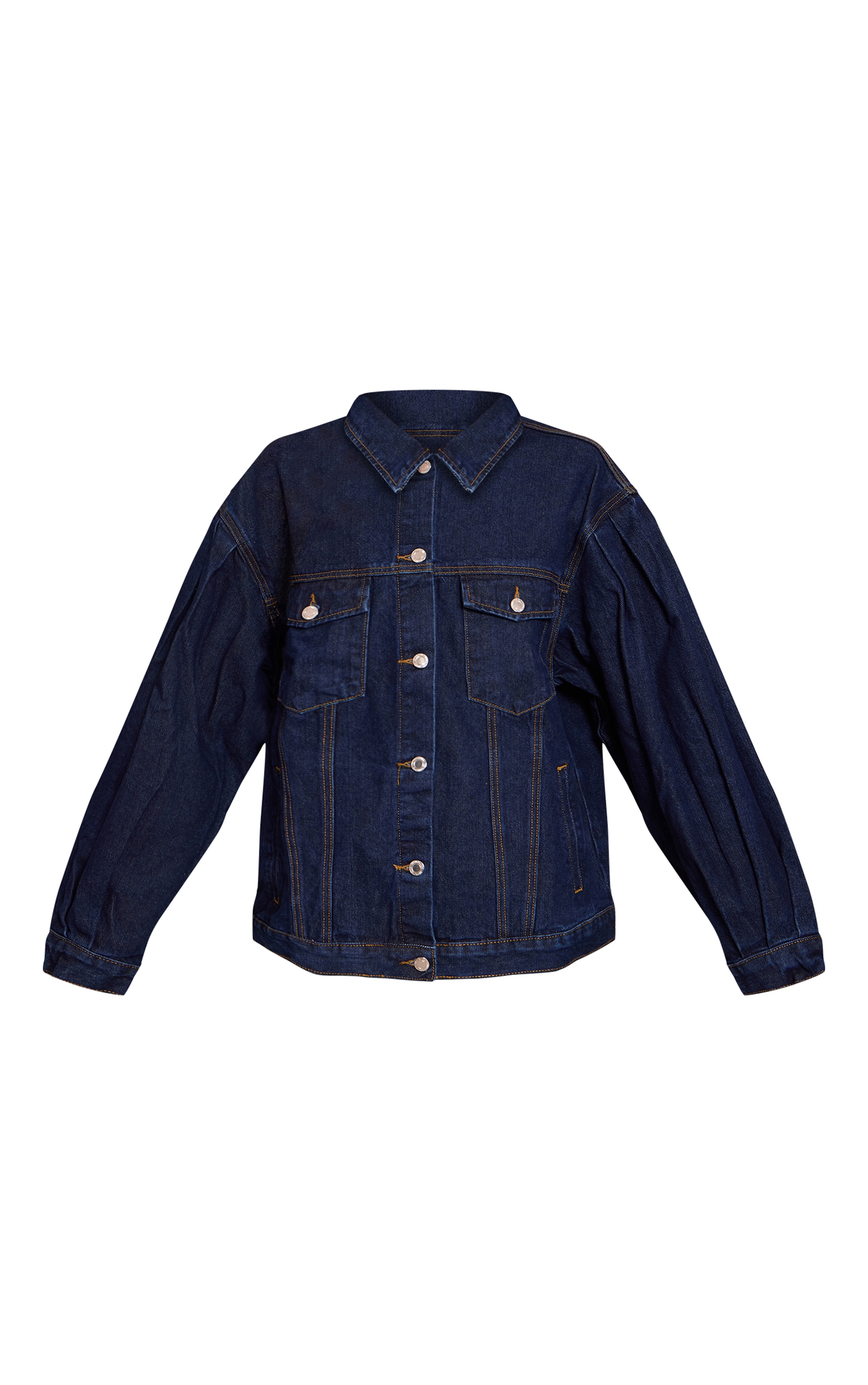 Veste oversize en jean indigo à manches cocon image 5