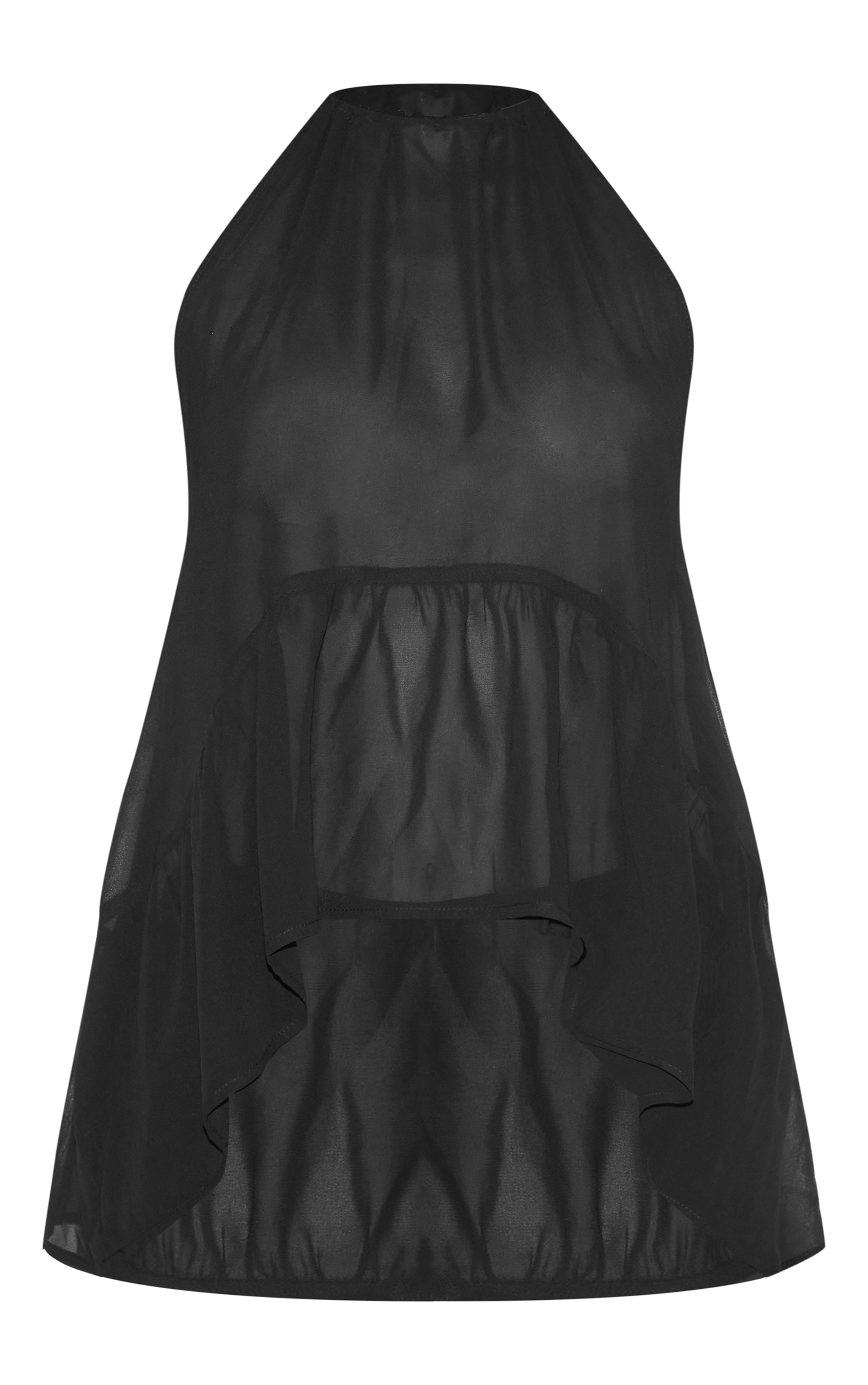 Black Chiffon Halterneck Top image 5