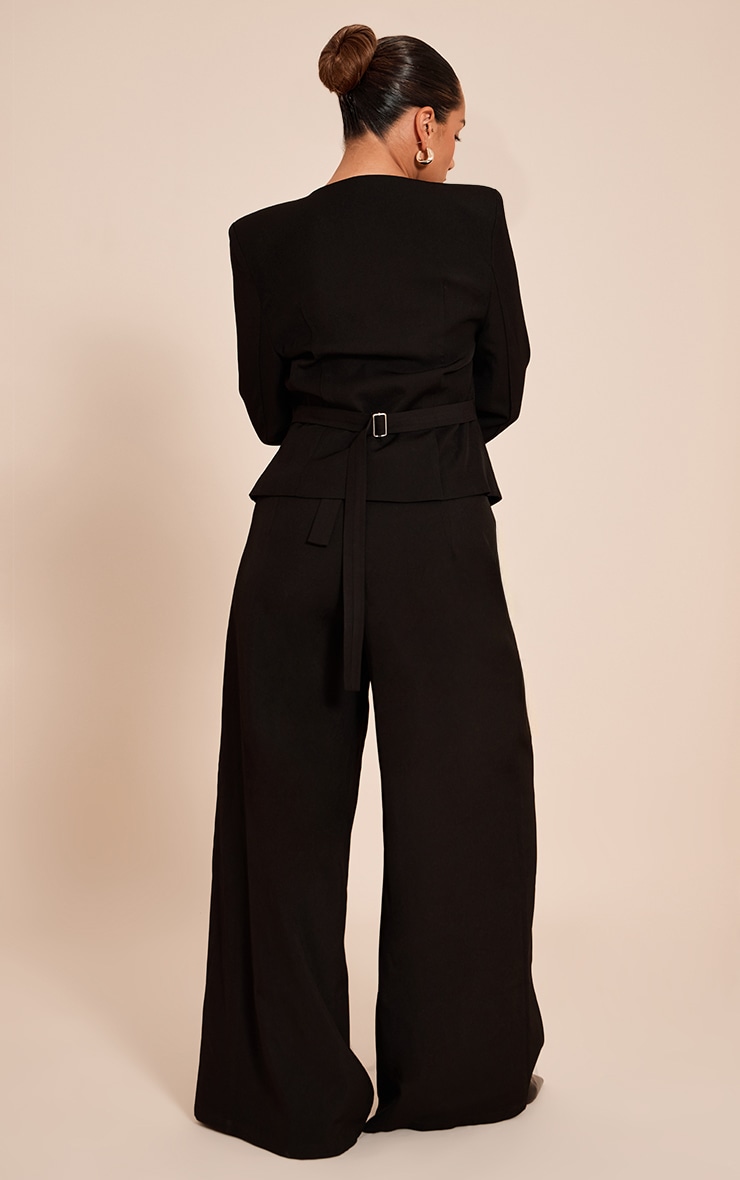 Shape Black Tailored Wide Leg Pants image 3