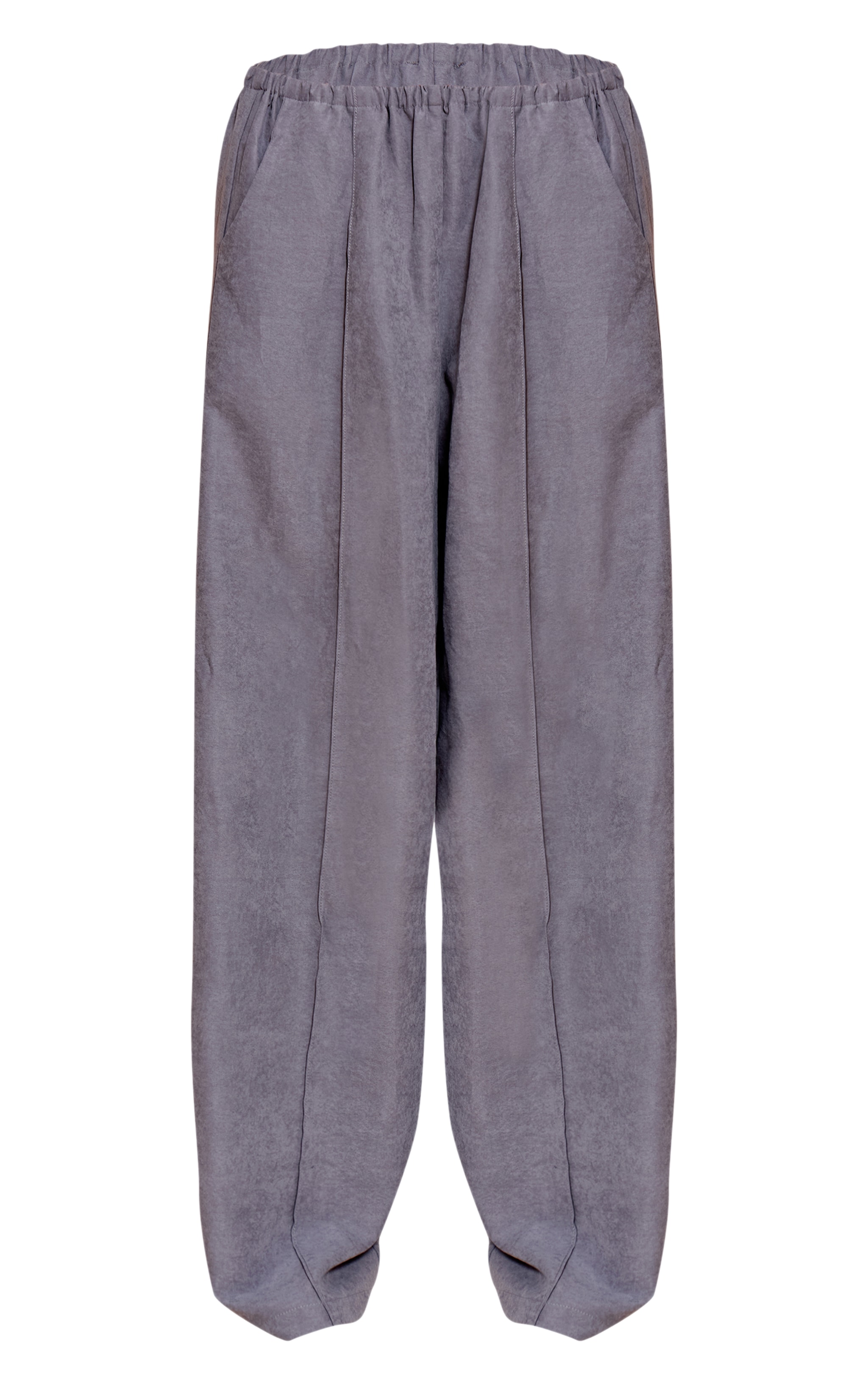 Grey Peachskin Wide Leg Pants image 5