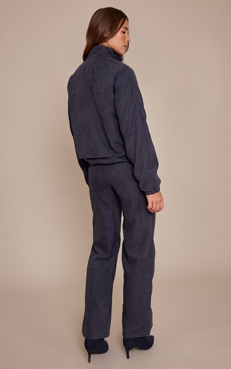 Navy Peach Skin Straight Leg Pant image 3