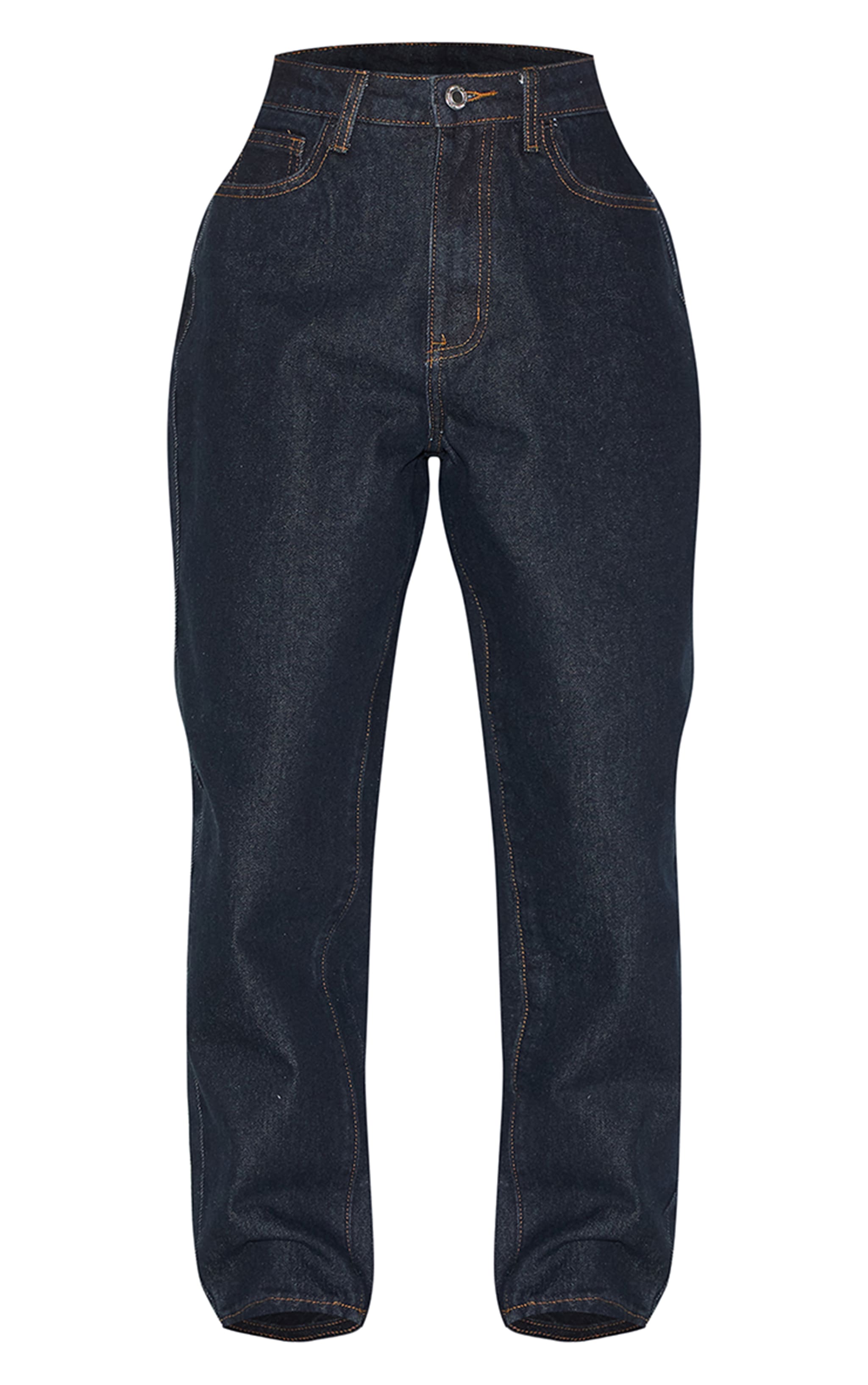 Petite Dark Indigo High Waist Mom Jeans image 5