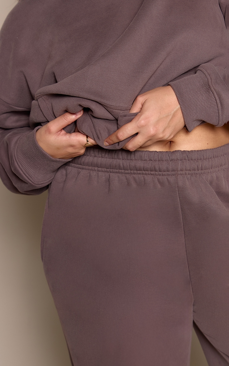 Plus Charcoal Grey Cuffed Leg Sweatpants image 4