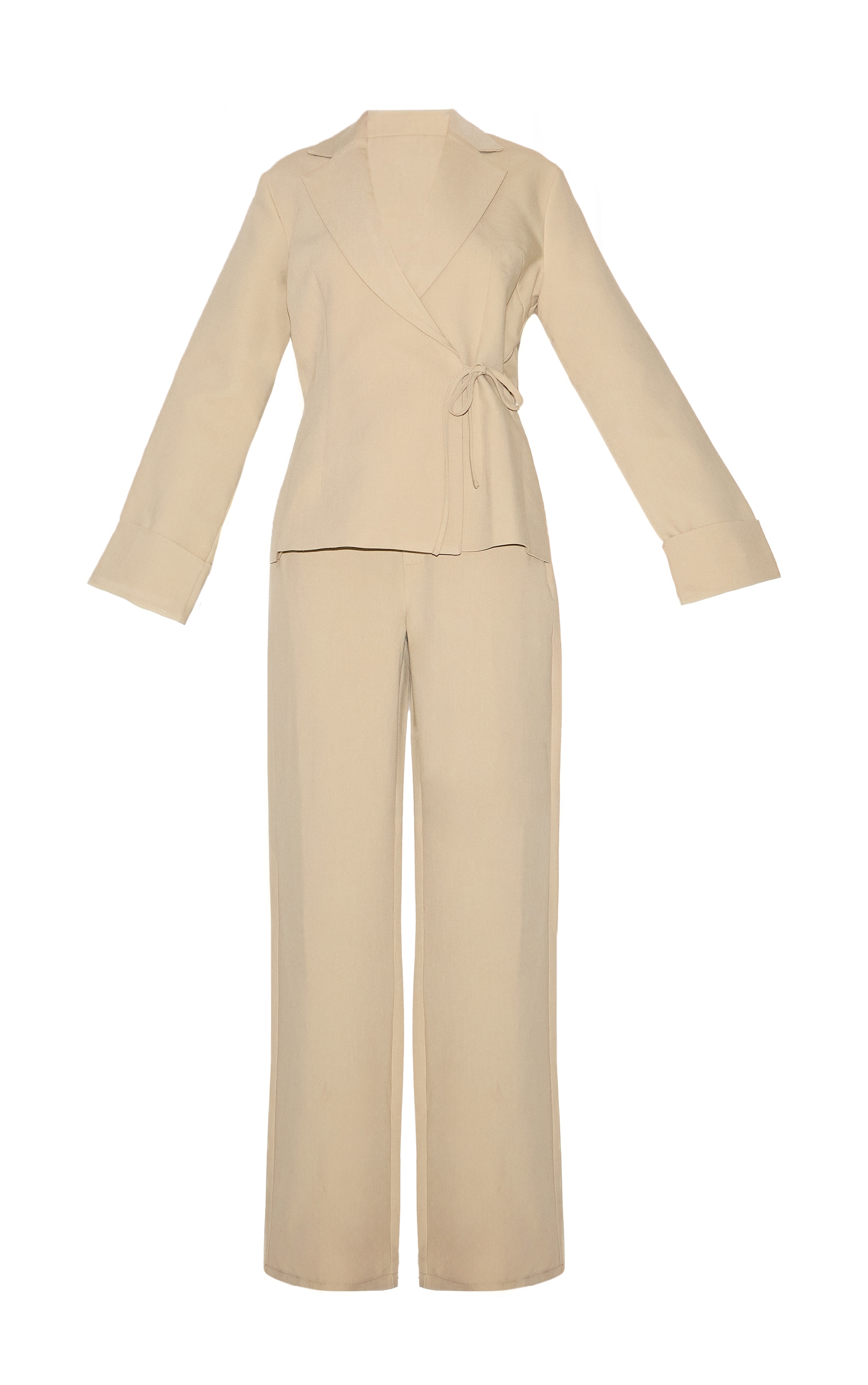 Combinaison style blazer tissée deluxe argile à nouer sur le côté image 5