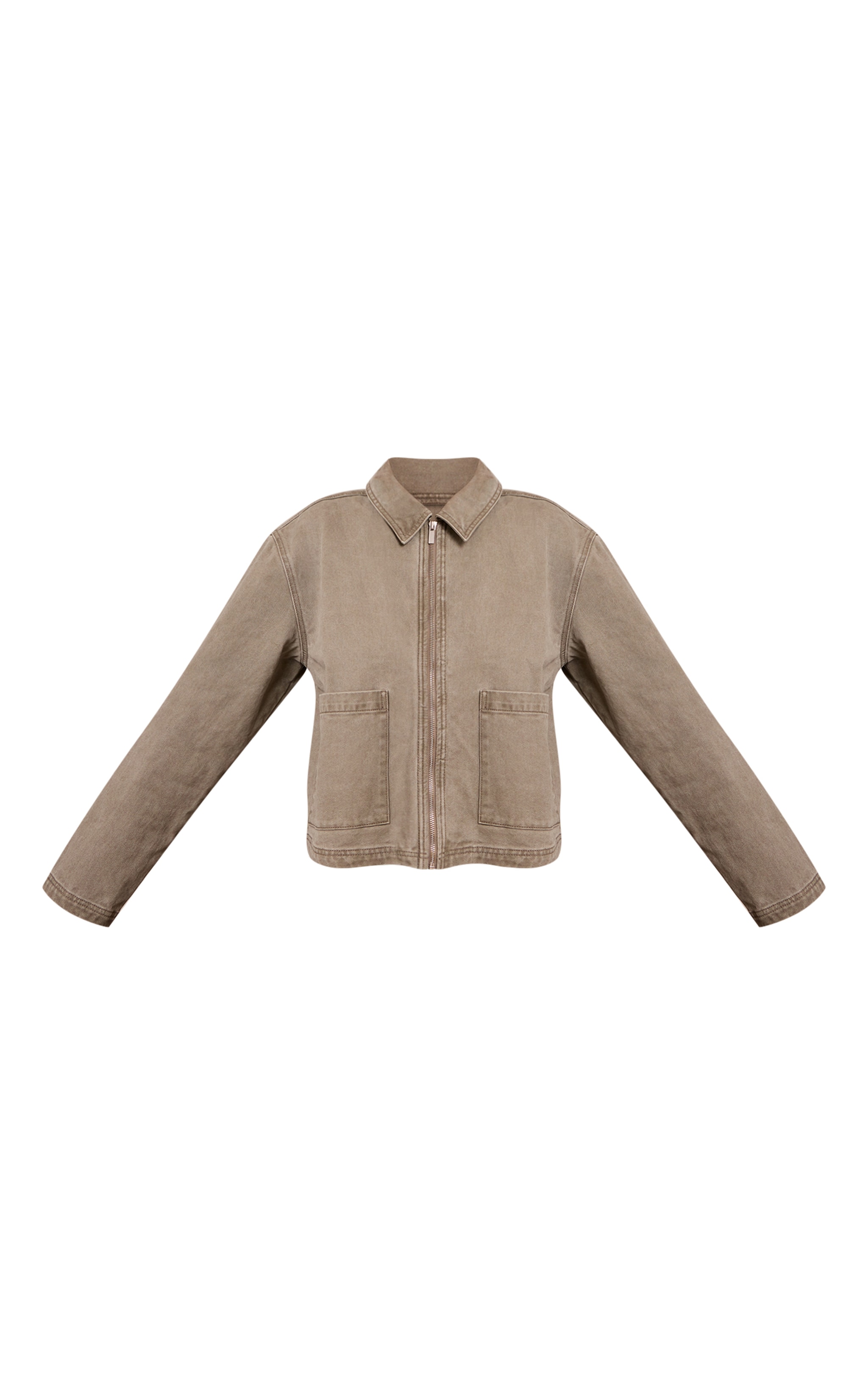 Washed Olive Carpenter Denim Jacket image 5