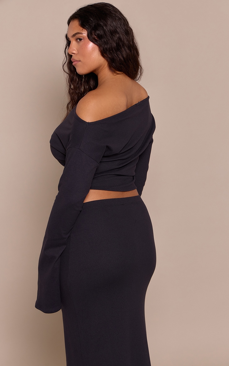 Shape Black Soft Touch Long Sleeve Top  image 2