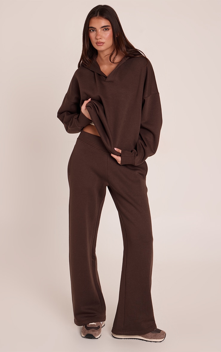 Chocolate Low Rise Straight Leg Sweatpants image 1