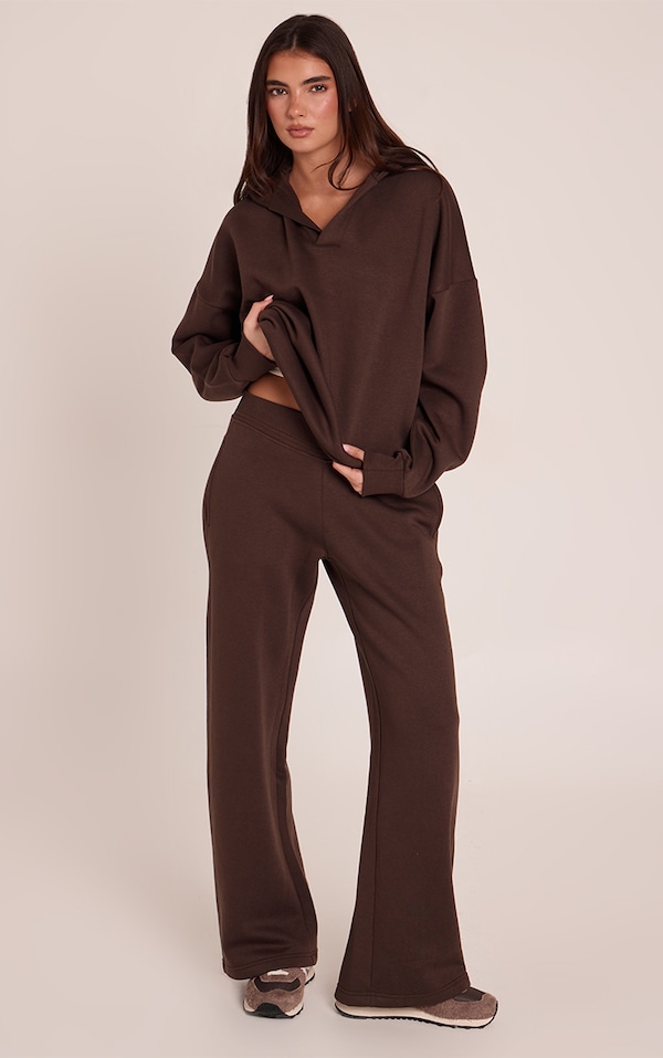 Chocolate Low Rise Straight Leg Sweatpants