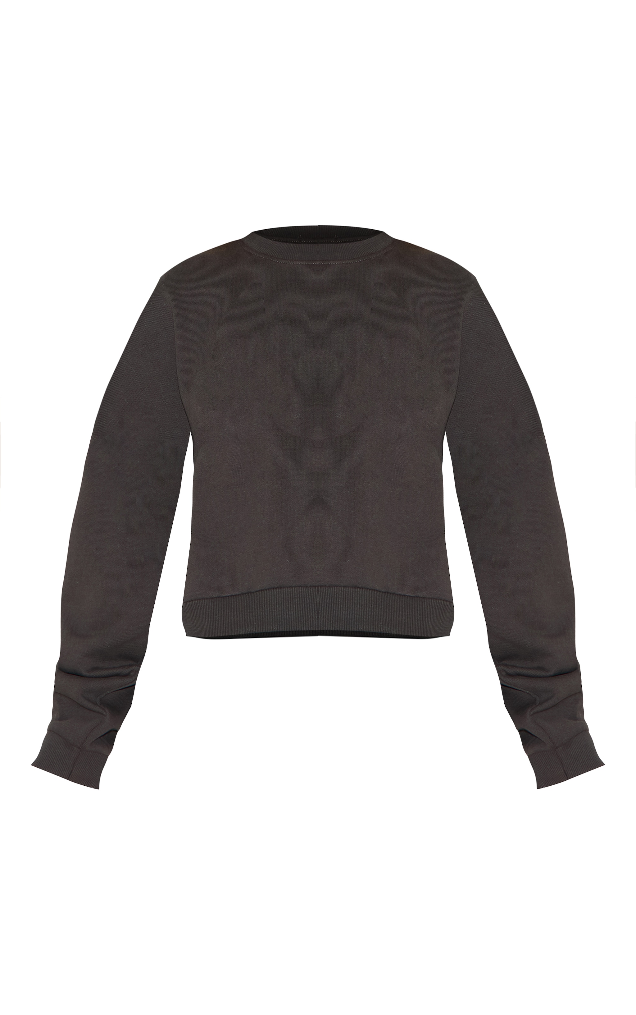 PRETTYLITTLETHING Charcoal Premium Studio Print Boxy Sweatshirt image 5