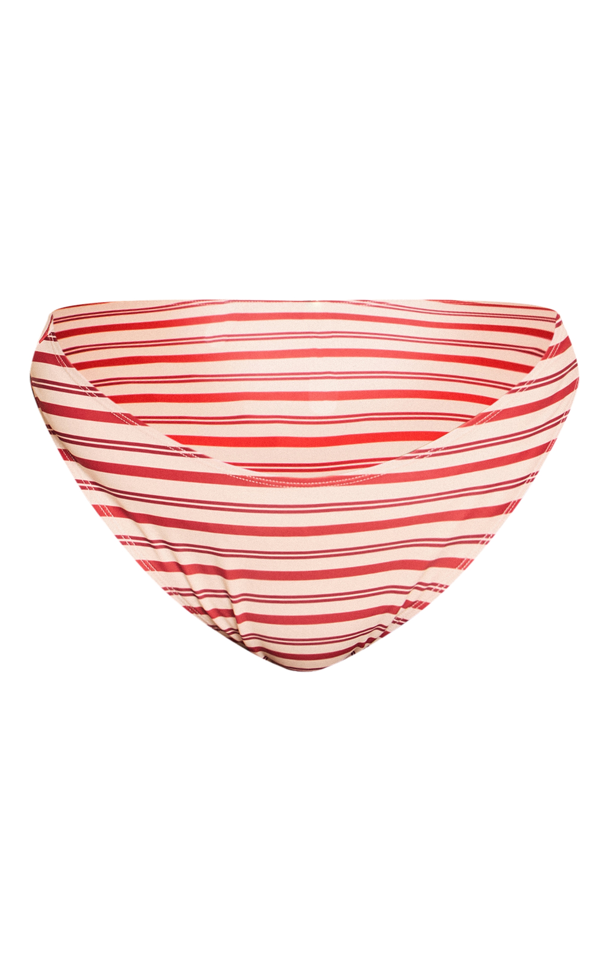 Plus Red Stripe Triangle Bikini Top image 5