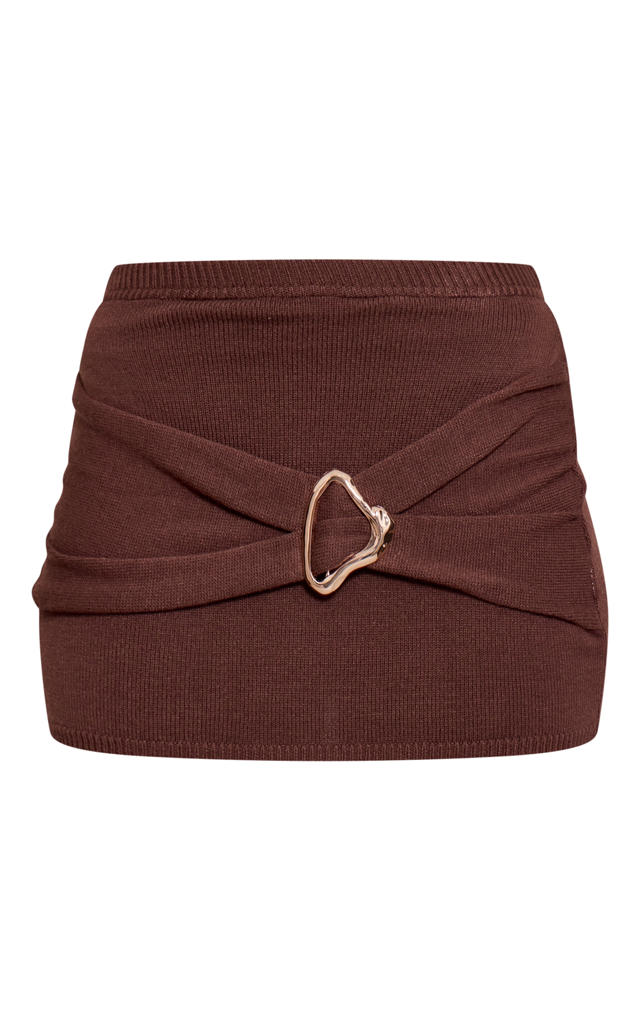 Chocolate Trim Detail Mini Skirt image 6
