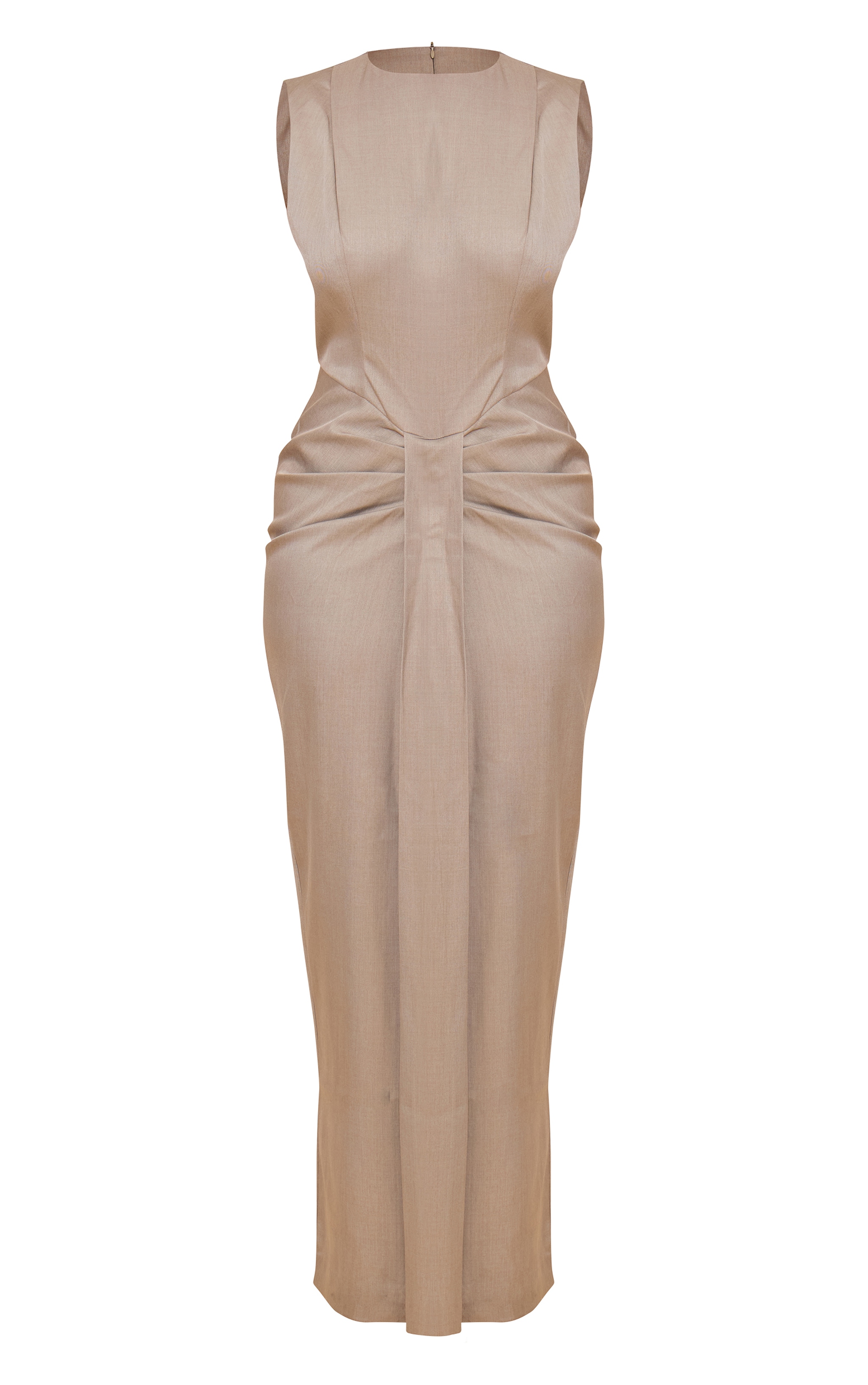 Shape Grey Woven Pleat Waist Maxi Dress image 5