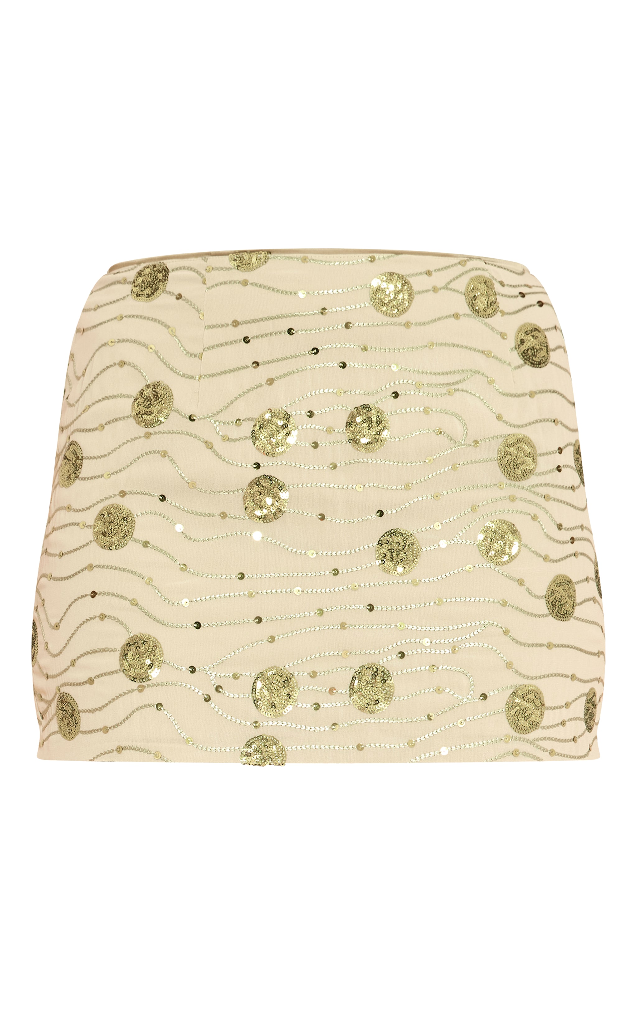 Sage Green Embellished Mini Skirt image 6