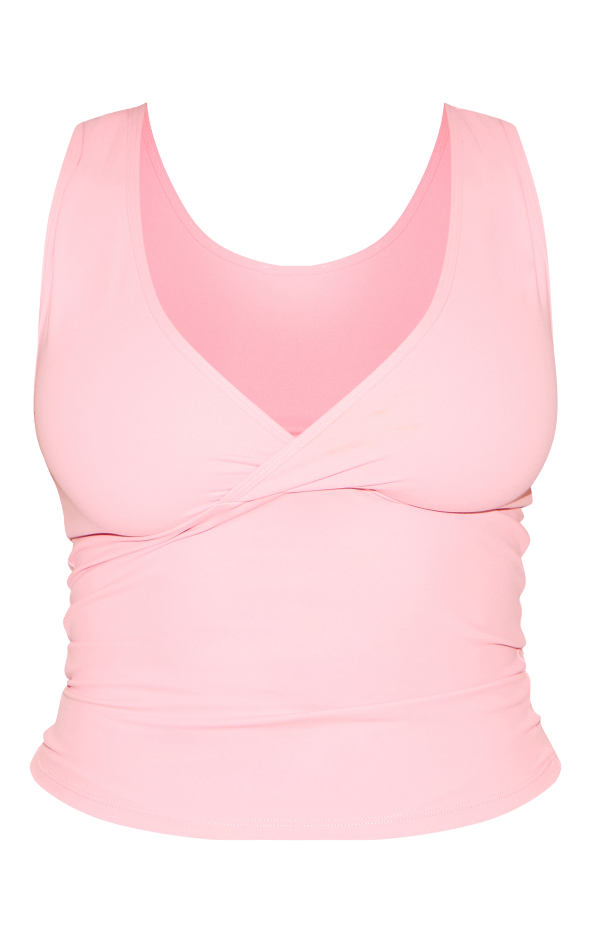 Shape Candy Pink Sculpt Active Wrap V Neck Long Line Top image 5