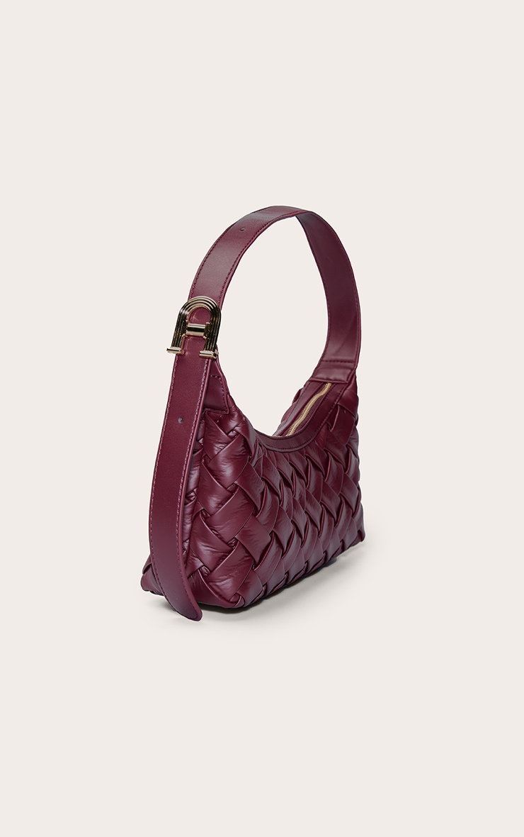 Plum Hand Weave Shoulder Bag image 3
