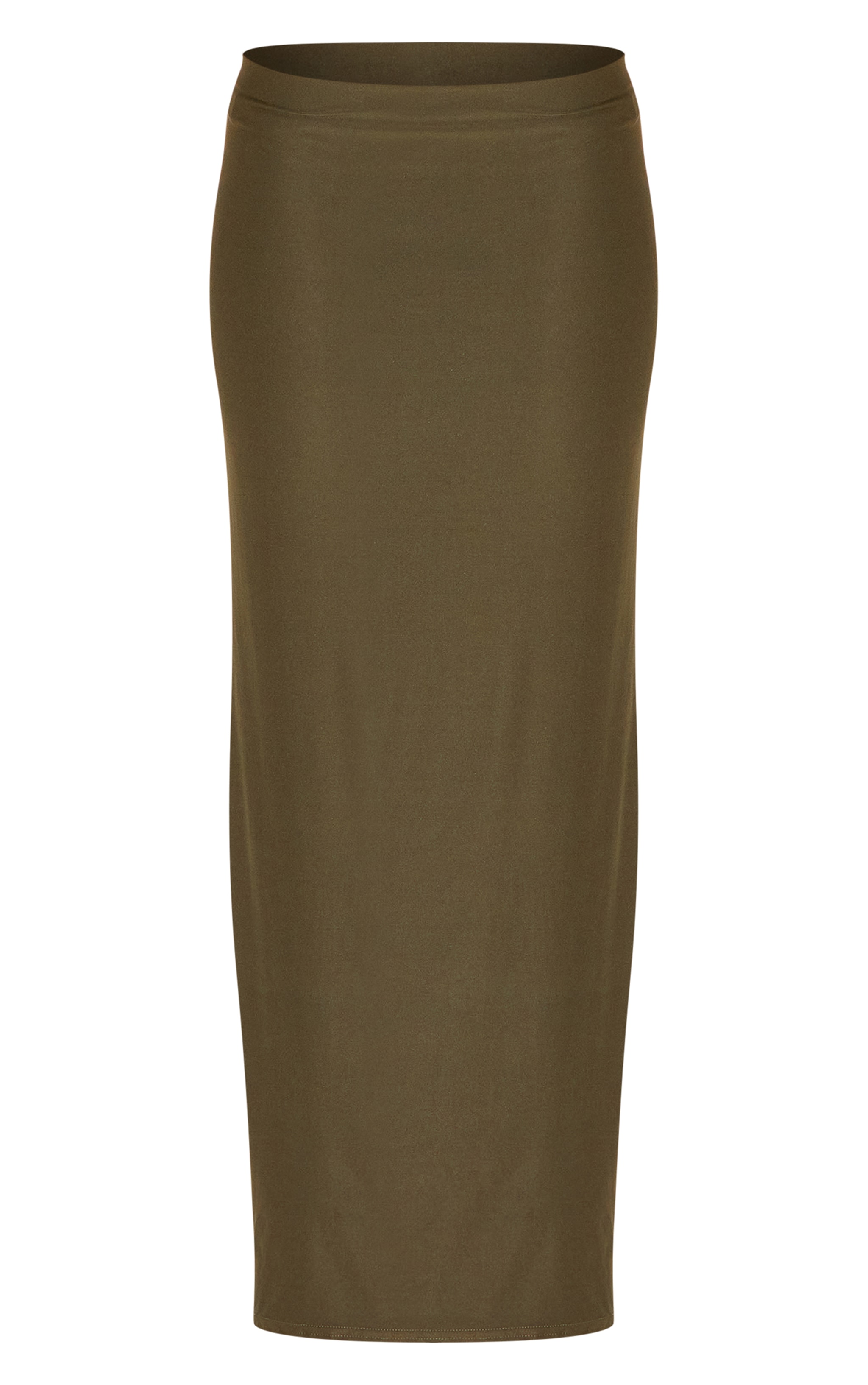 Khaki Soft Touch Low Rise Maxi Skirt image 5